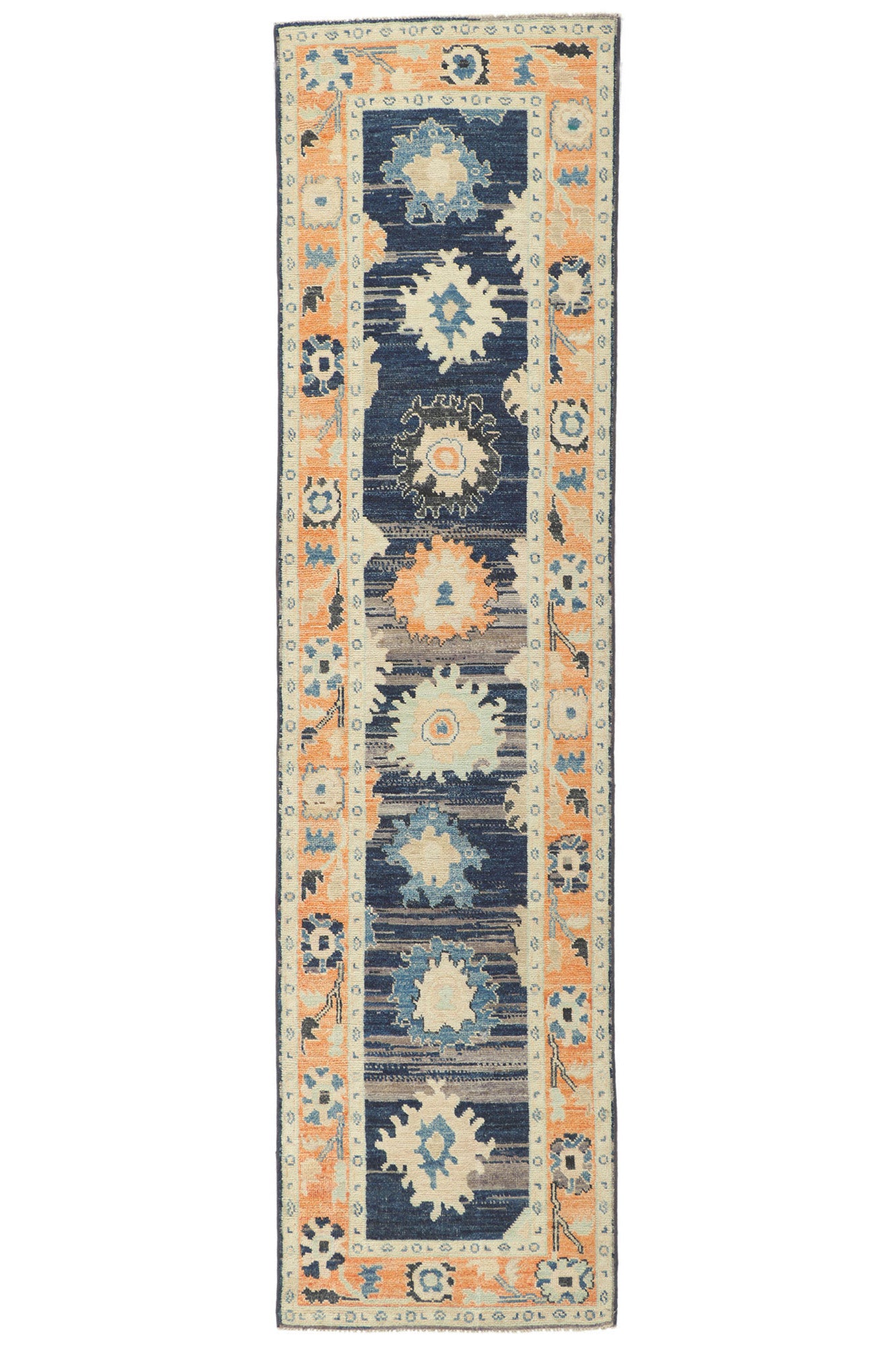 2 x 9 Colorful Oushak Runner 80830