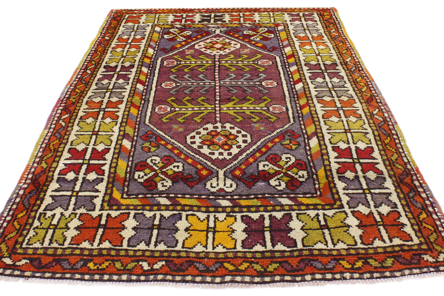 3 x 4 Vintage Turkish Oushak Rug 51762