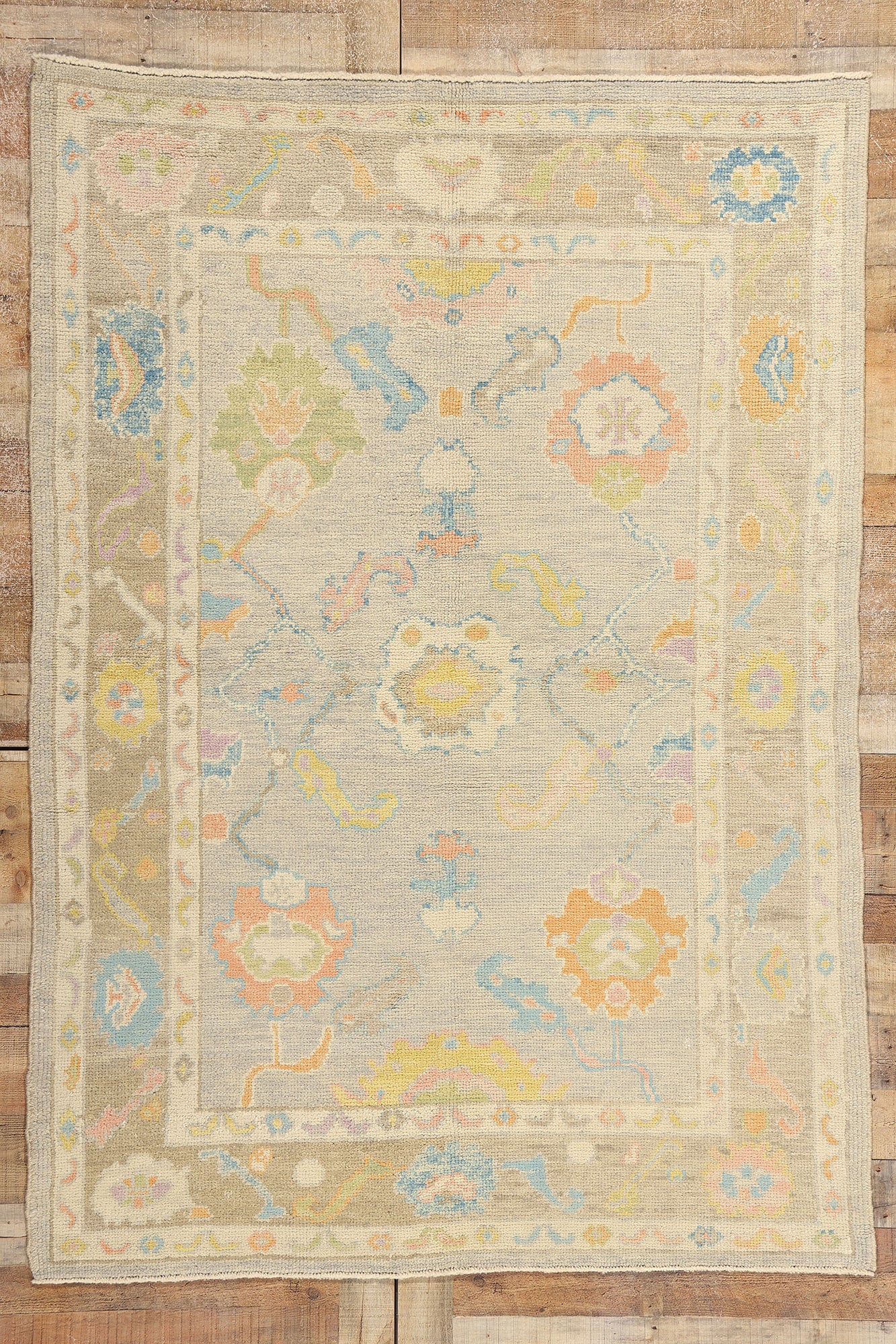 5 x 7 Colorful Turkish Oushak Rug 53593