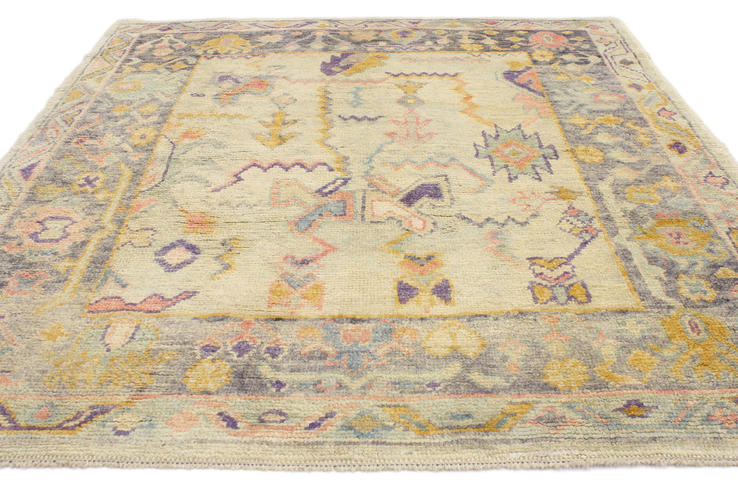 6 x 7 Colorful Turkish Oushak Rug 52160