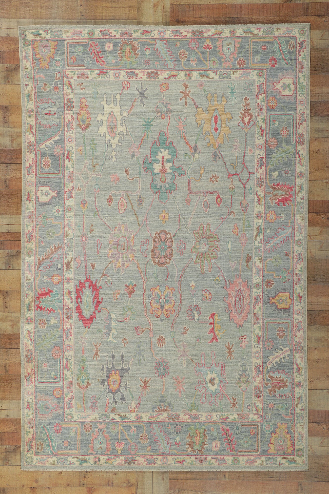 6 x 9 Colorful Oushak Rug 80890