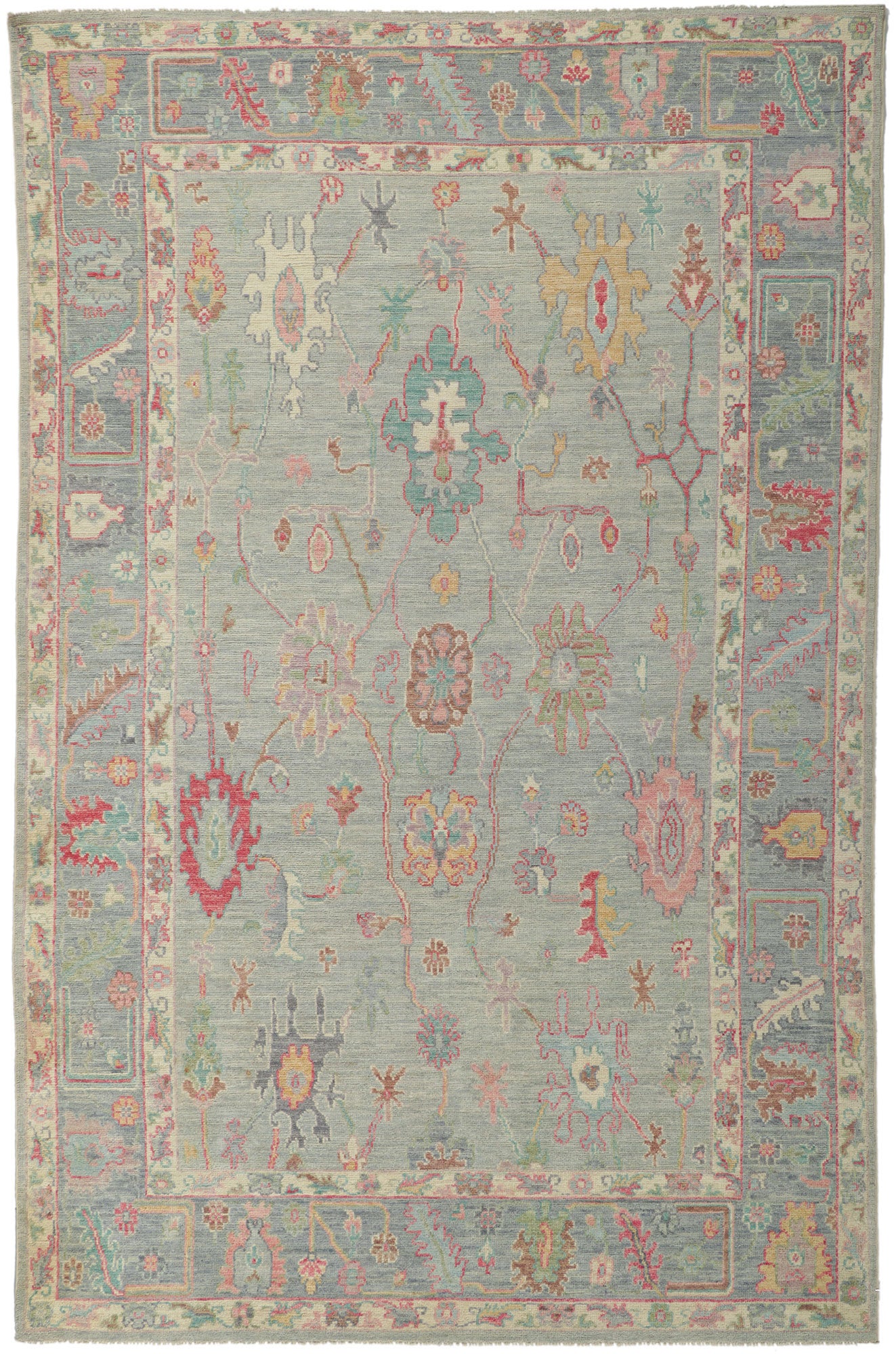 6 x 9 Colorful Oushak Rug 80890