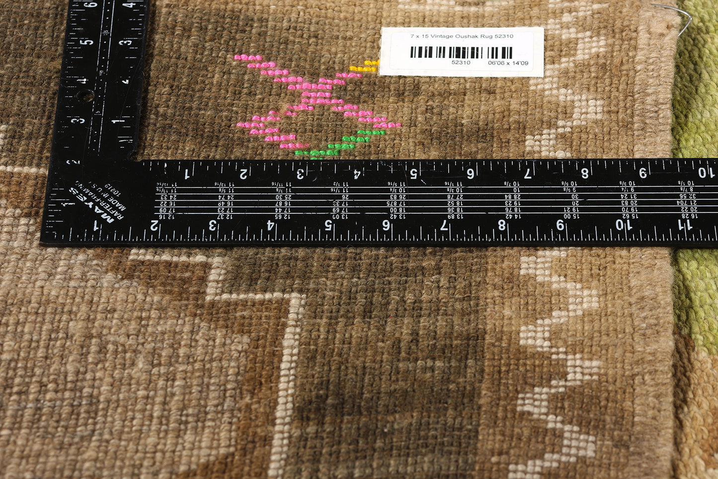 7 x 15 Colorful Vintage Turkish Oushak Rug 52310