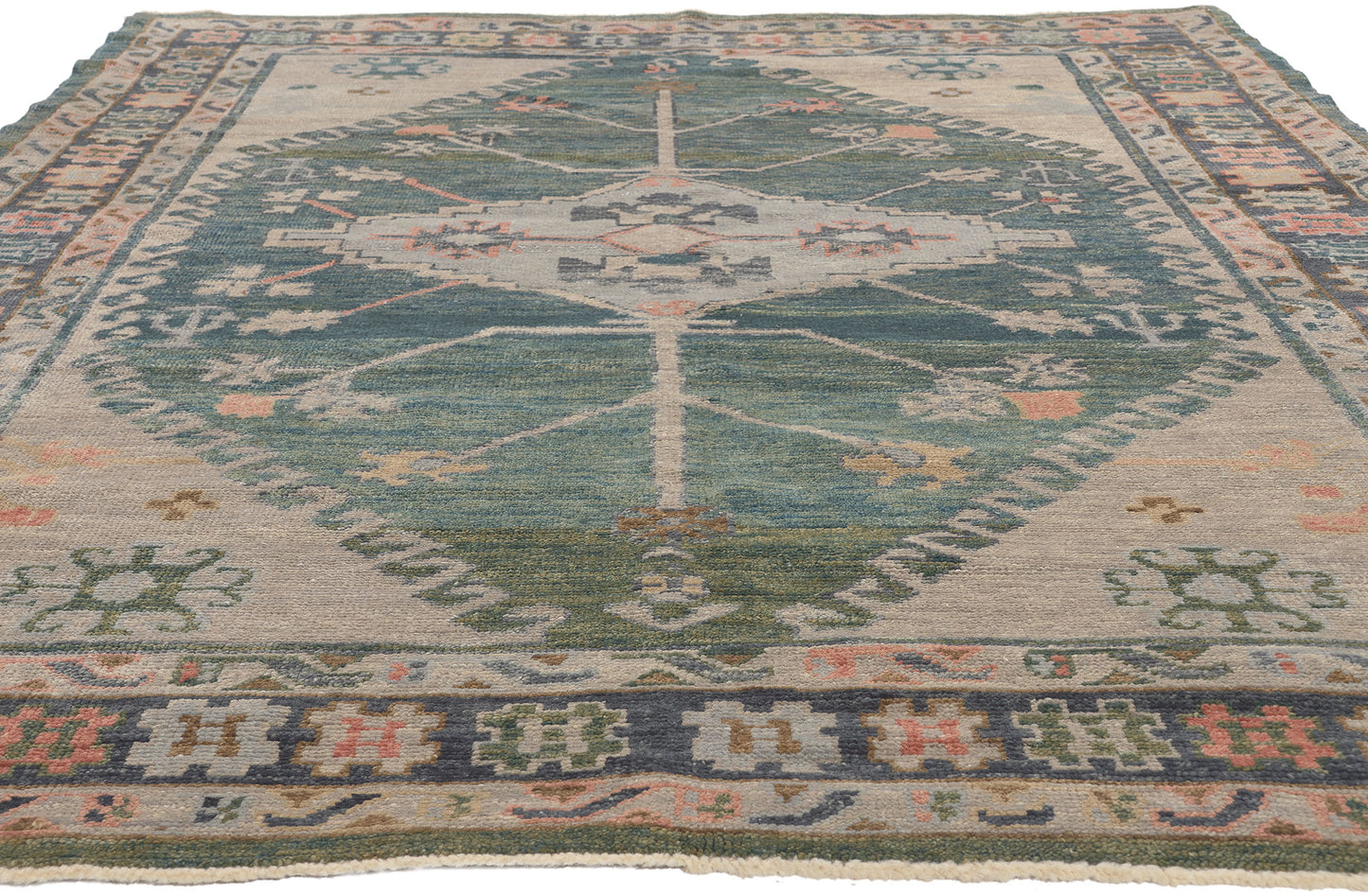 7 x 9 Colorful Turkish Oushak Rug 53604