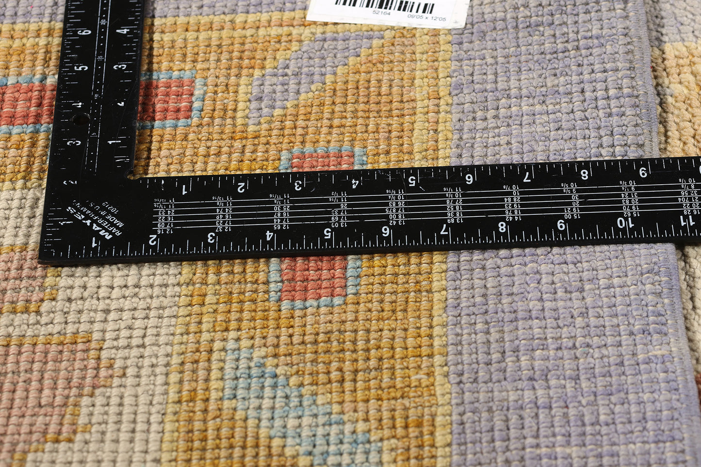 9 x 12 Colorful Turkish Lavender Oushak Rug 52164