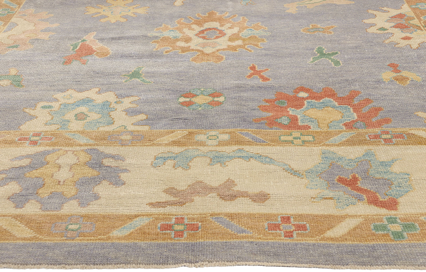 9 x 12 Colorful Turkish Lavender Oushak Rug 52164