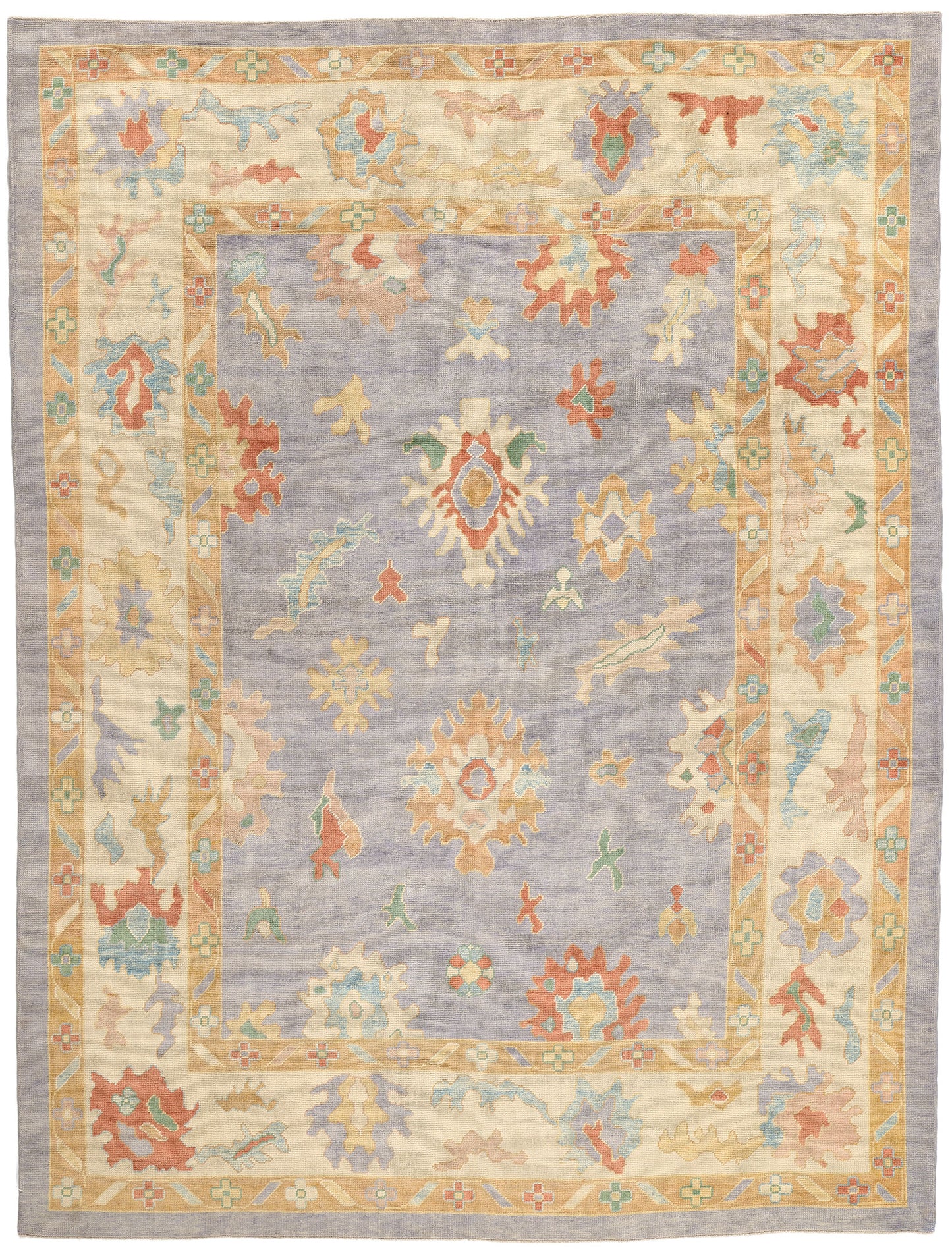 9 x 12 Colorful Turkish Lavender Oushak Rug 52164