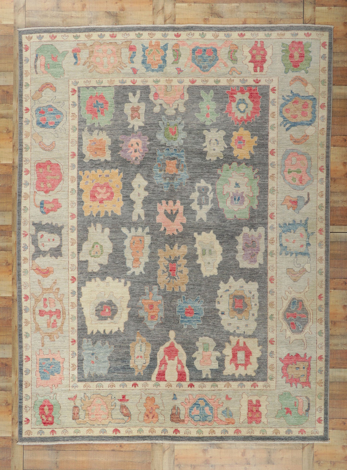 9 x 12 Colorful Oushak Rug 80957