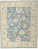 9 x 12 Colorful Blue Oushak Rug 80958