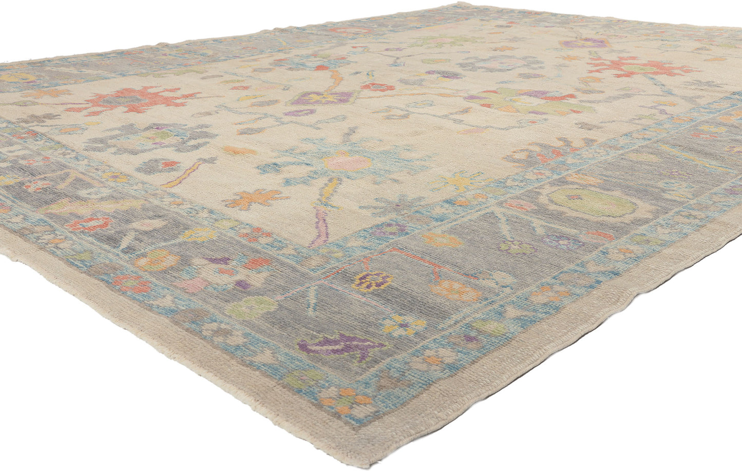 9 x 12 Colorful Turkish Oushak Rug 53607