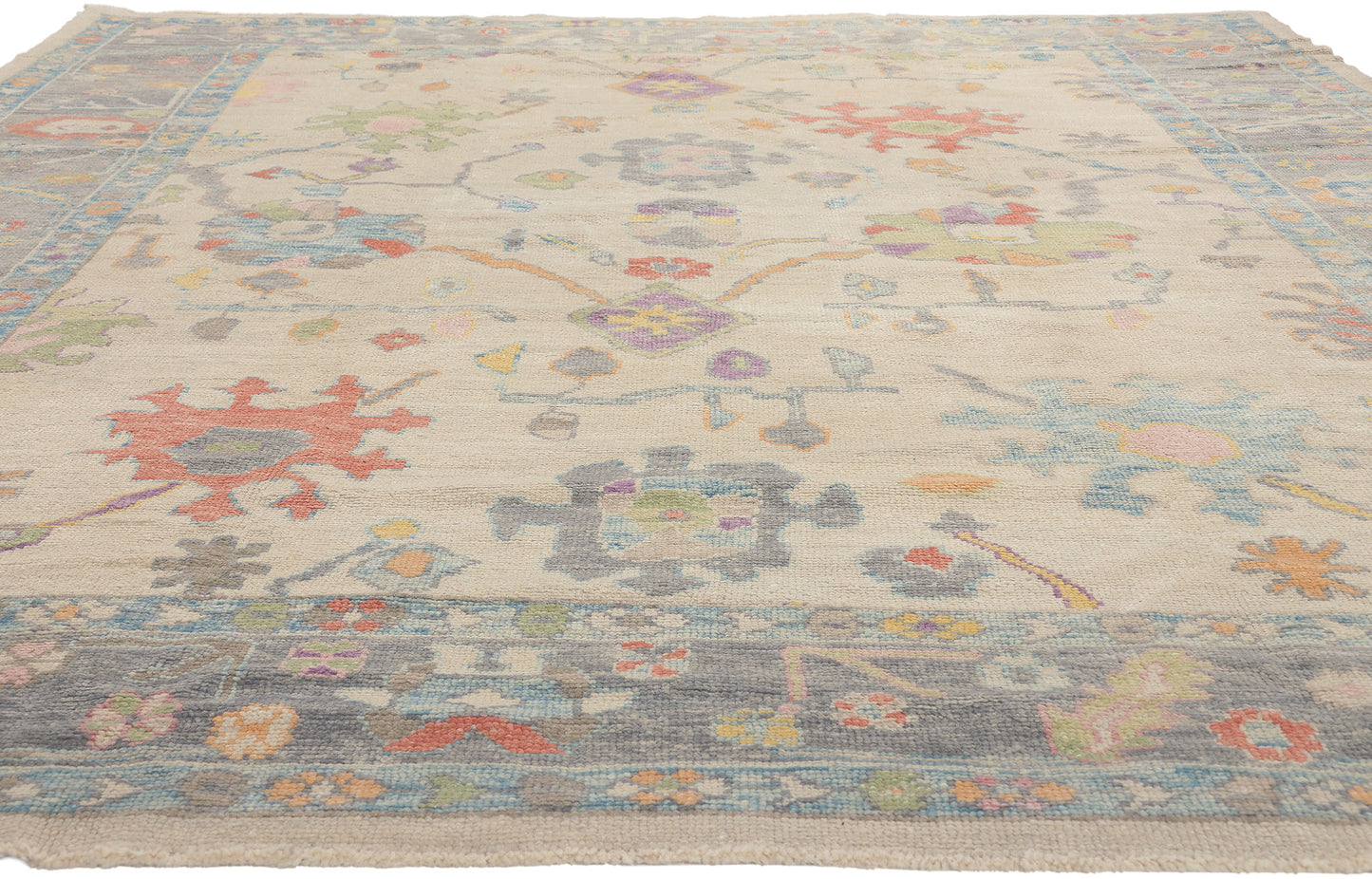 9 x 12 Colorful Turkish Oushak Rug 53607