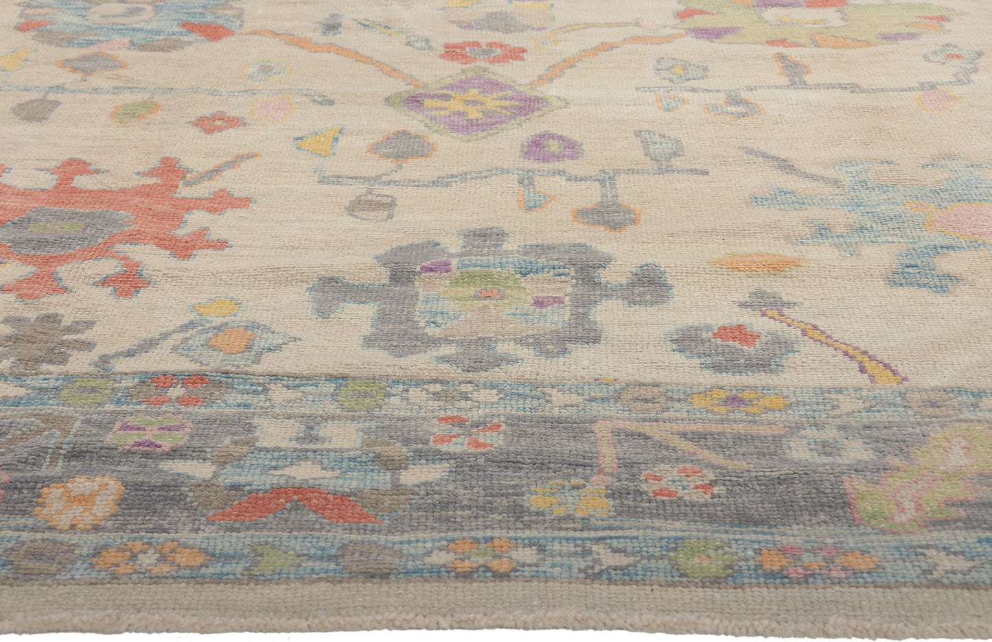 9 x 12 Colorful Turkish Oushak Rug 53607