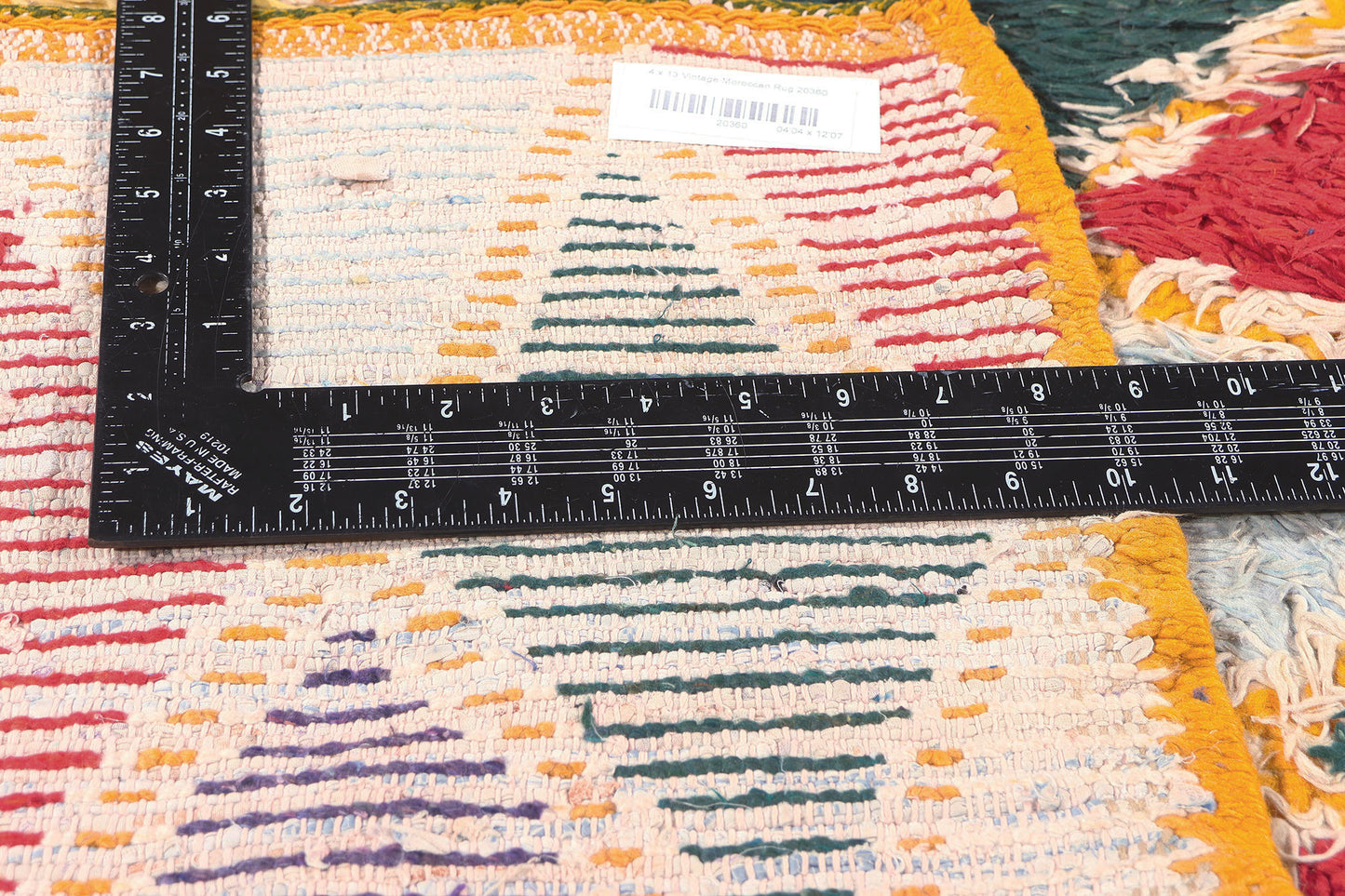 4 x 13 Vintage Moroccan Azilal Rug 20360