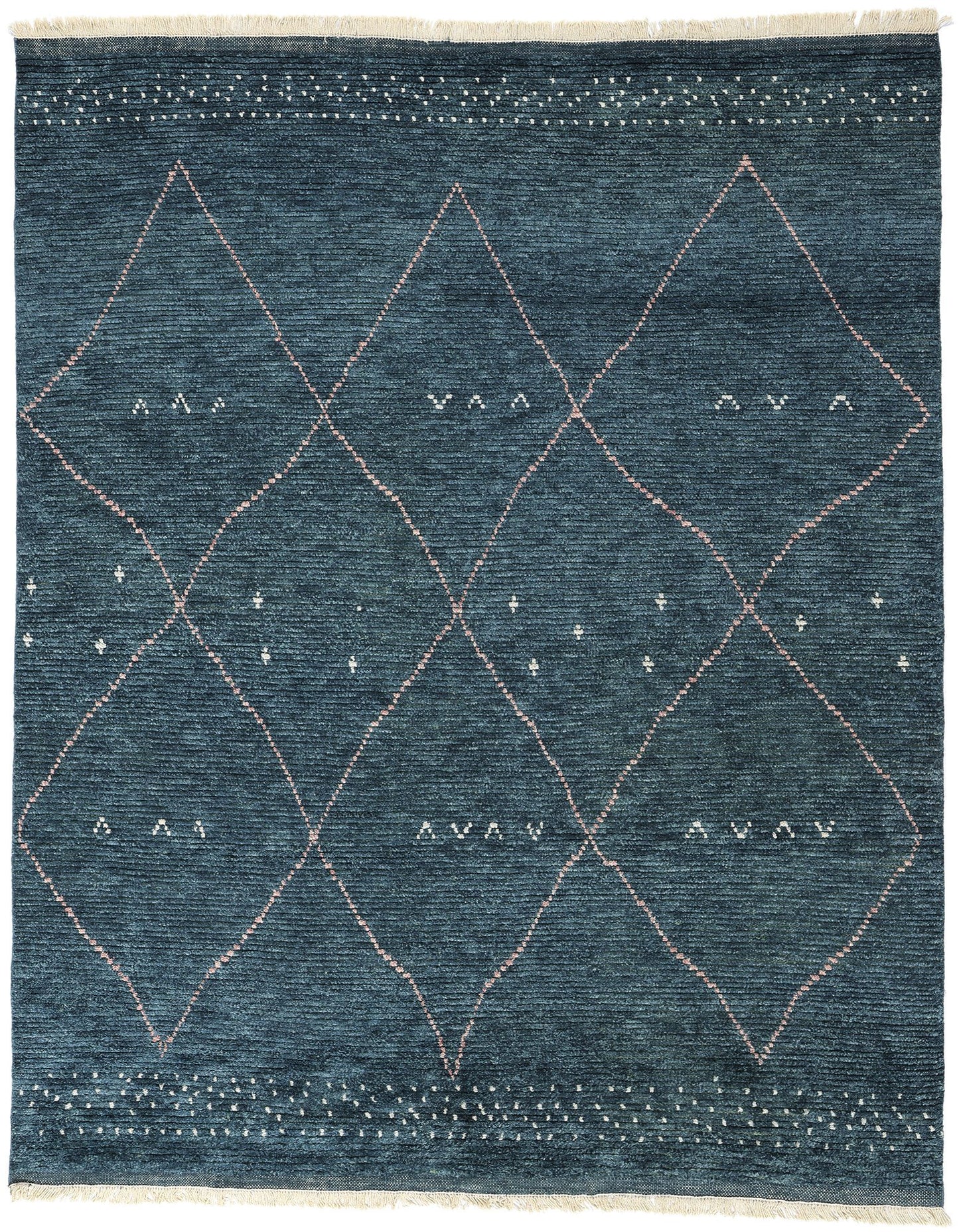 8 x 10 Dark Blue Bohemian Moroccan Rug 31243
