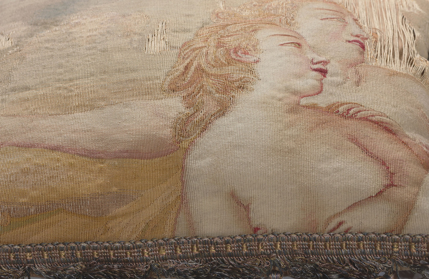 1 x 1 Antique French Aubusson Pillow 78619