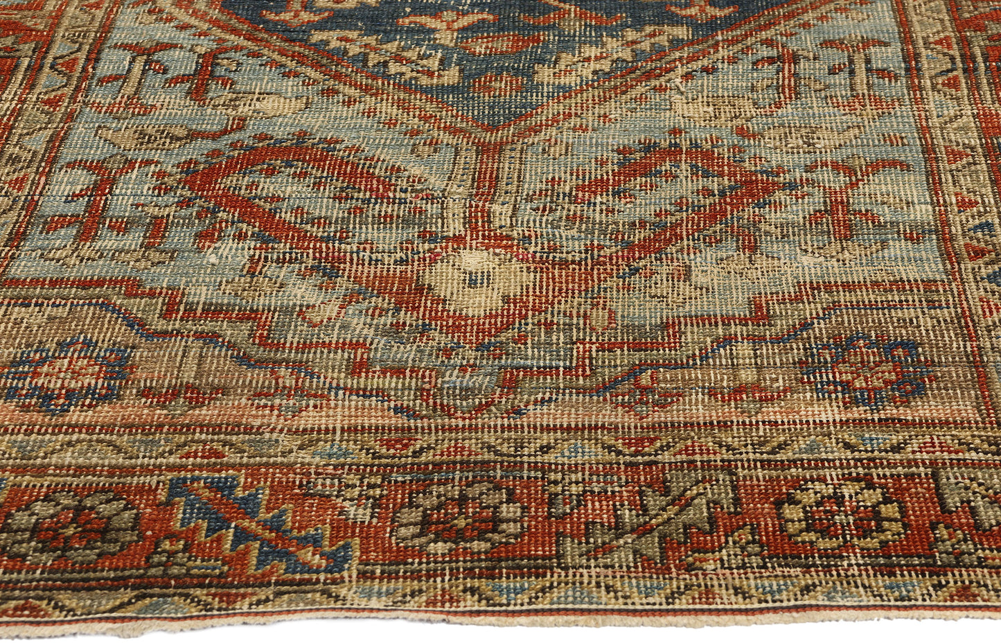 4 x 5 Antique-Worn Persian Bakshaish Rug 78672