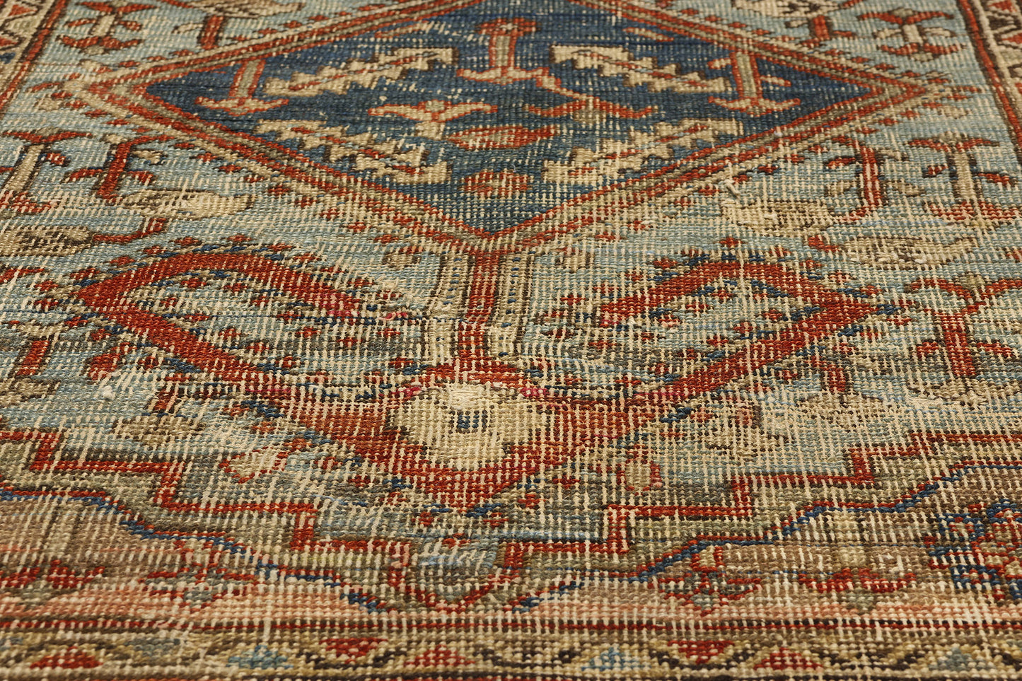 4 x 5 Antique-Worn Persian Bakshaish Rug 78672