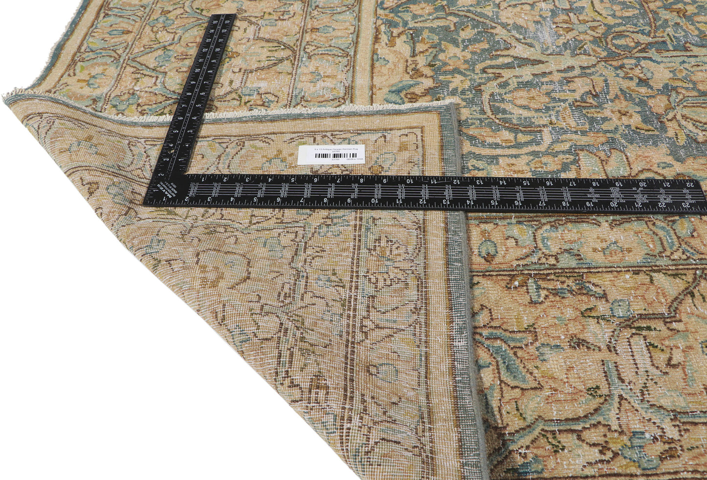 9 x 13 Antique-Worn Persian Kerman Rug 53765