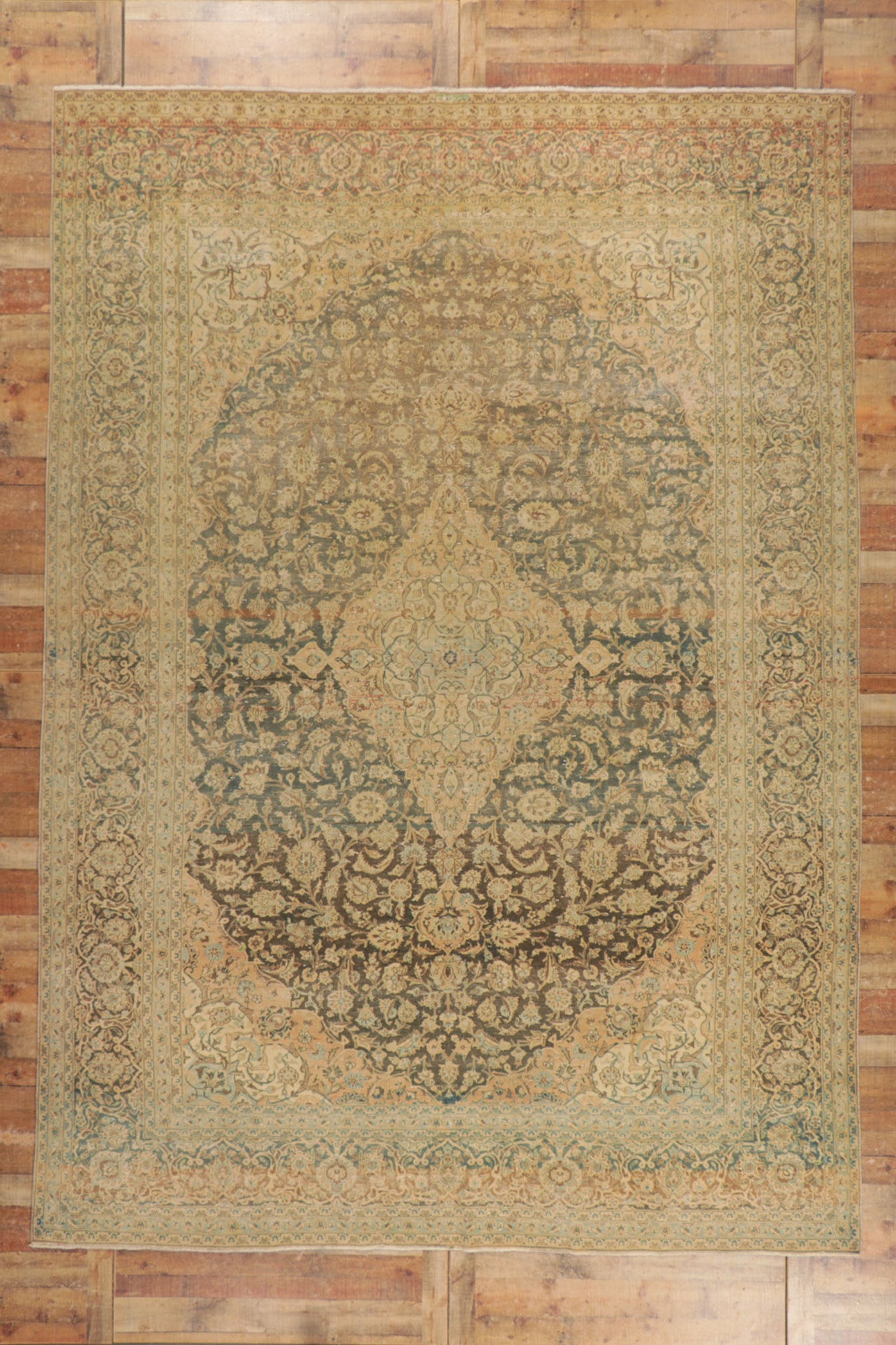 10 x 14 Antique Persian Tabriz Rug 53747