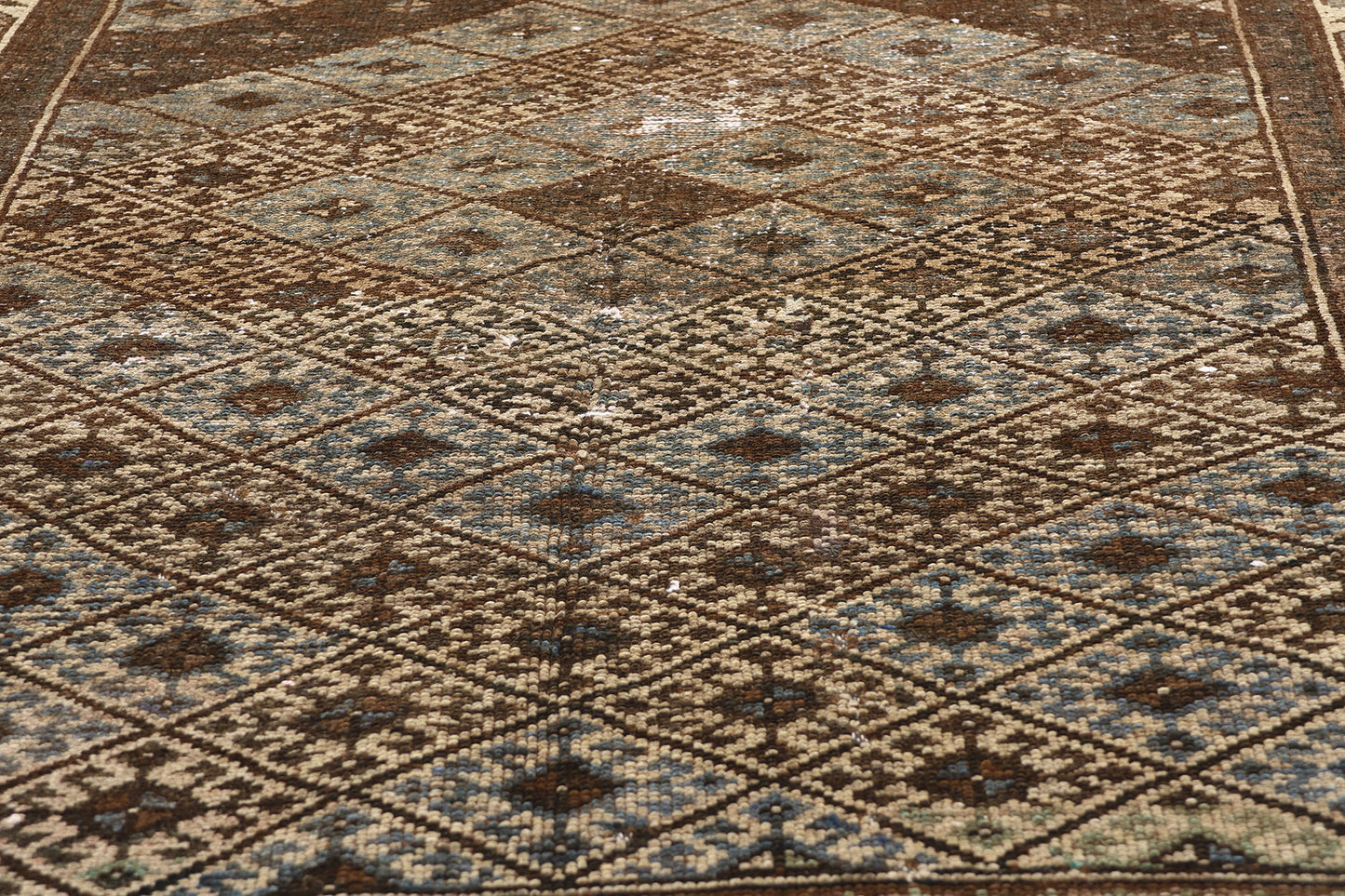 4 x 7 Antique-Worn Persian Hamadan Rug 61016