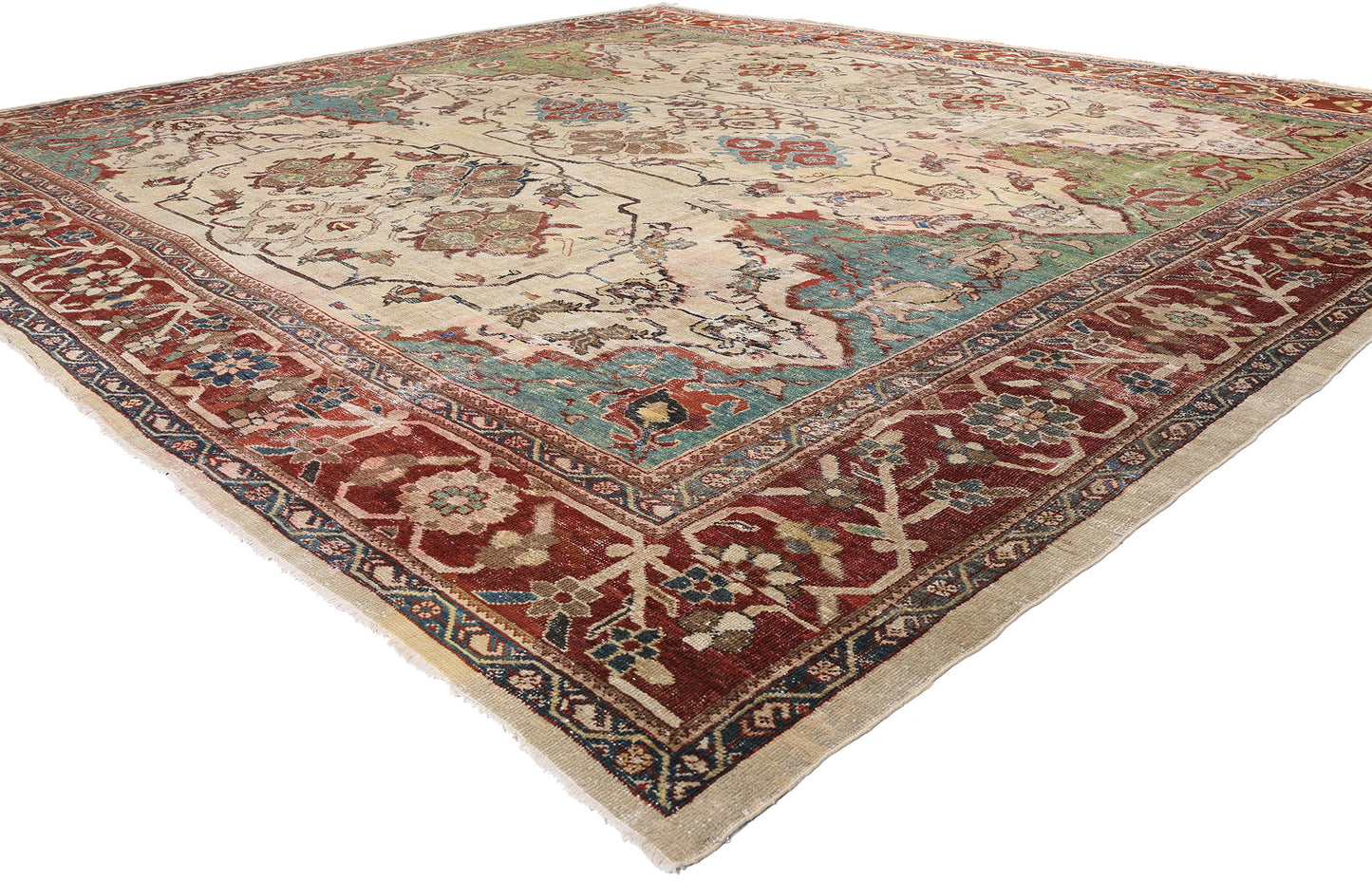 14 x 12 Antique Persian Sultanabad Rug 78330