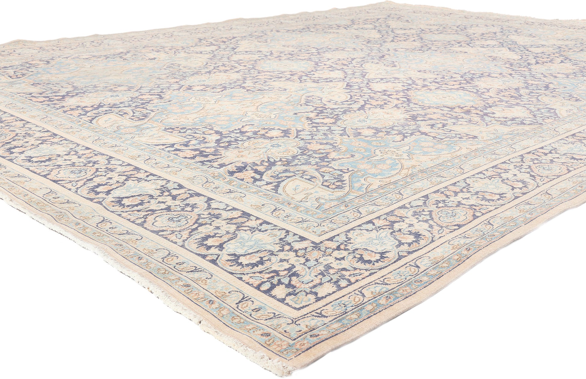 9 x 13 Antique-Worn Persian Kerman Rug 53631