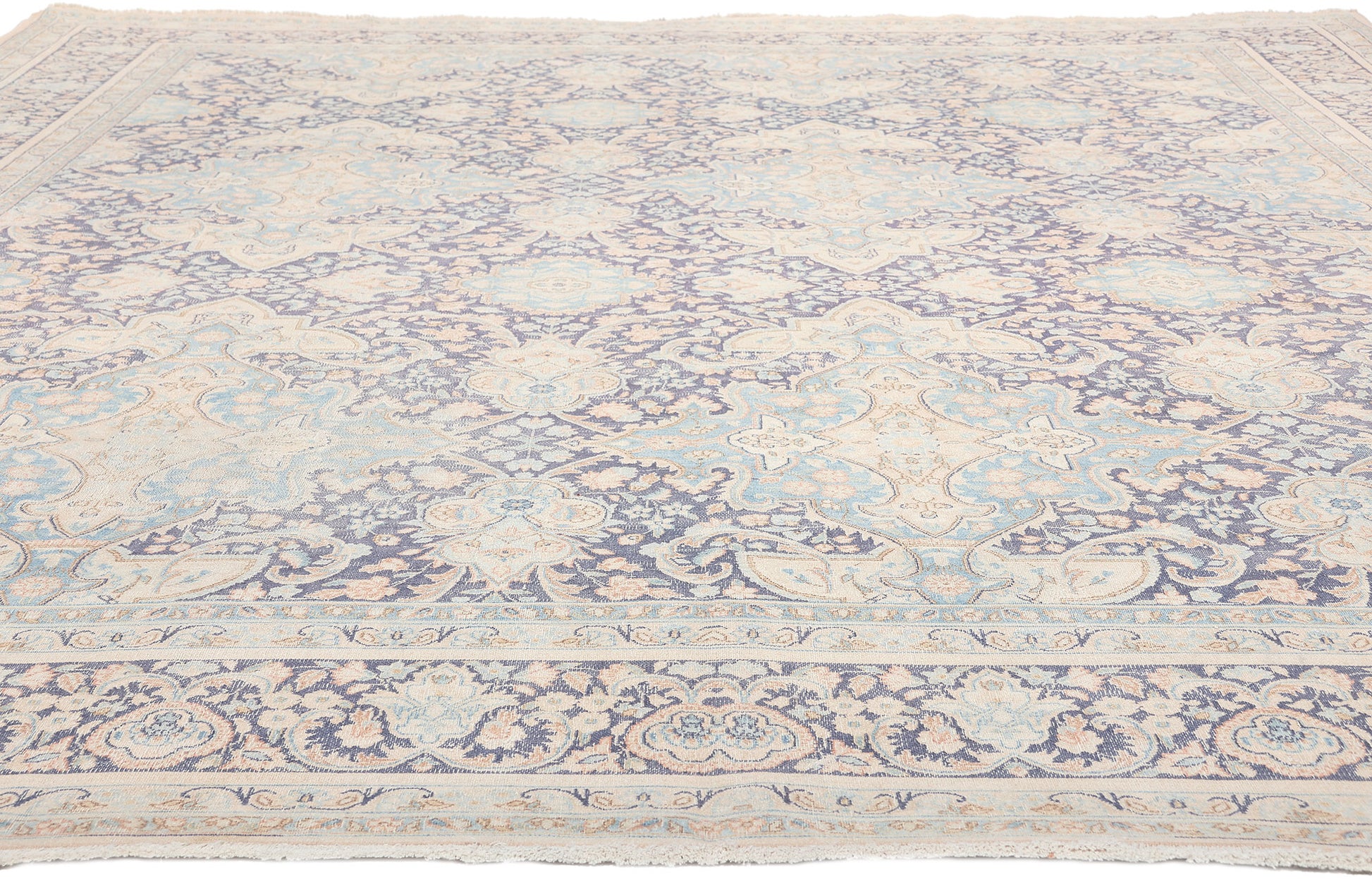 9 x 13 Antique-Worn Persian Kerman Rug 53631