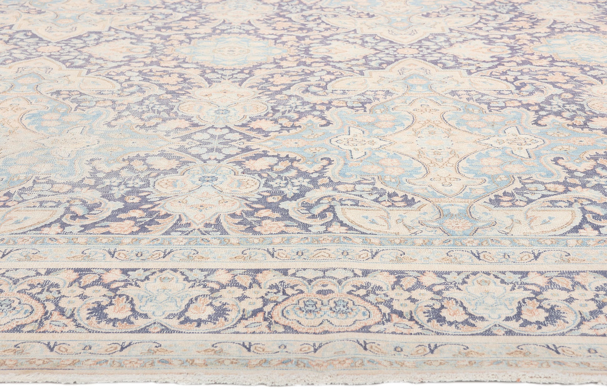 9 x 13 Antique-Worn Persian Kerman Rug 53631