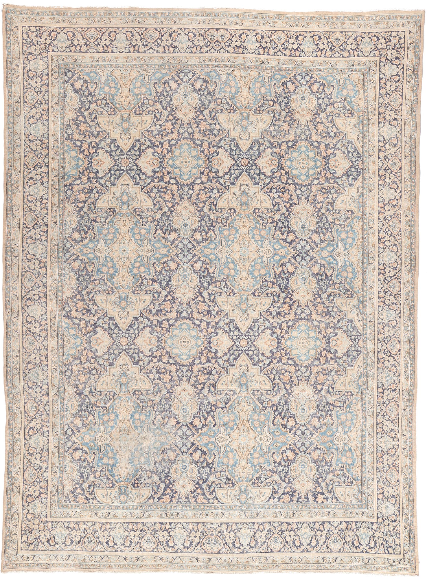 9 x 13 Antique-Worn Persian Kerman Rug 53631