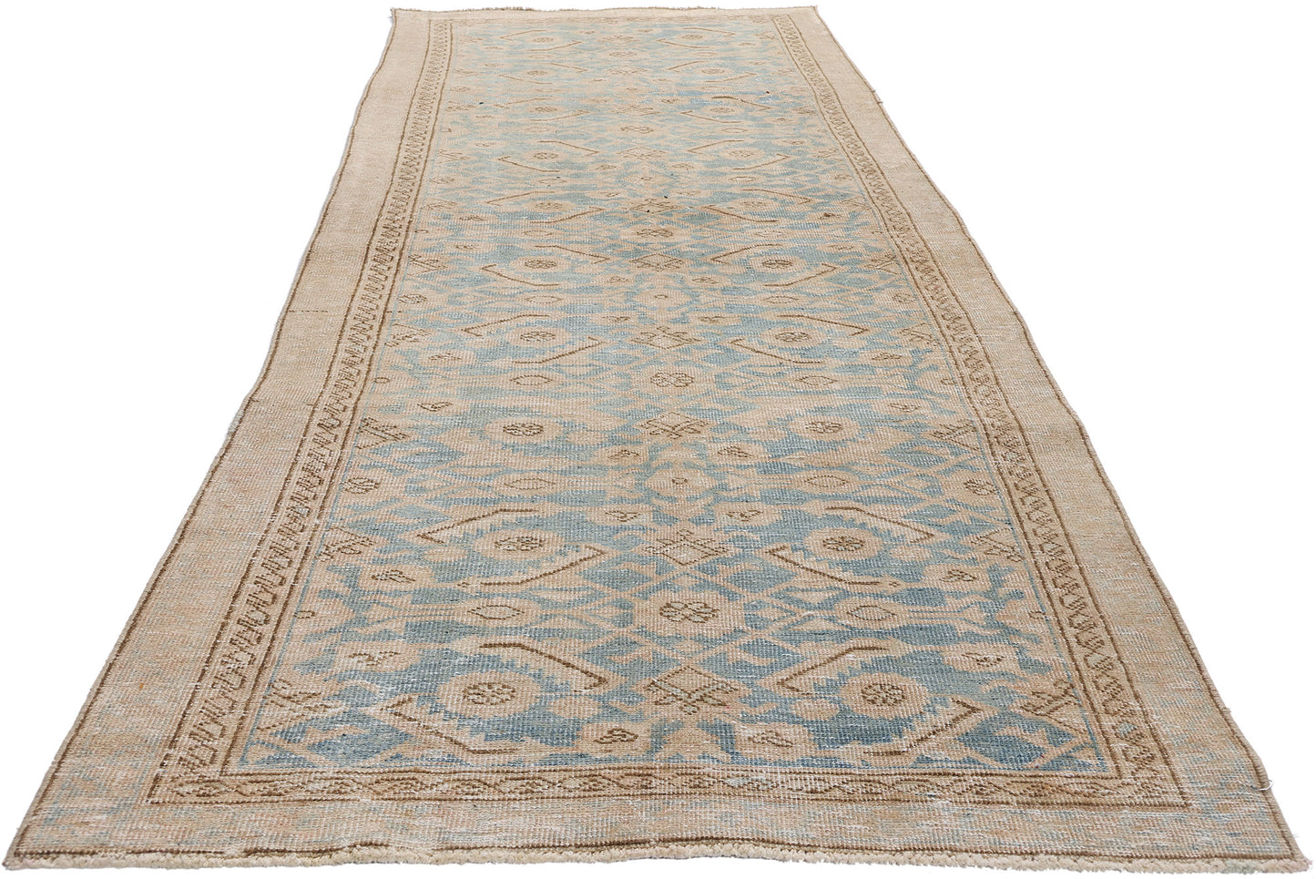 3 x 10 Vintage Blue Persian Malayer Rug 53922