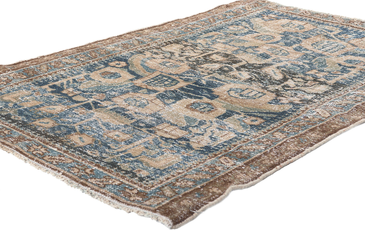 3 x 5 Antique-Worn Persian Hamadan Rug 61276