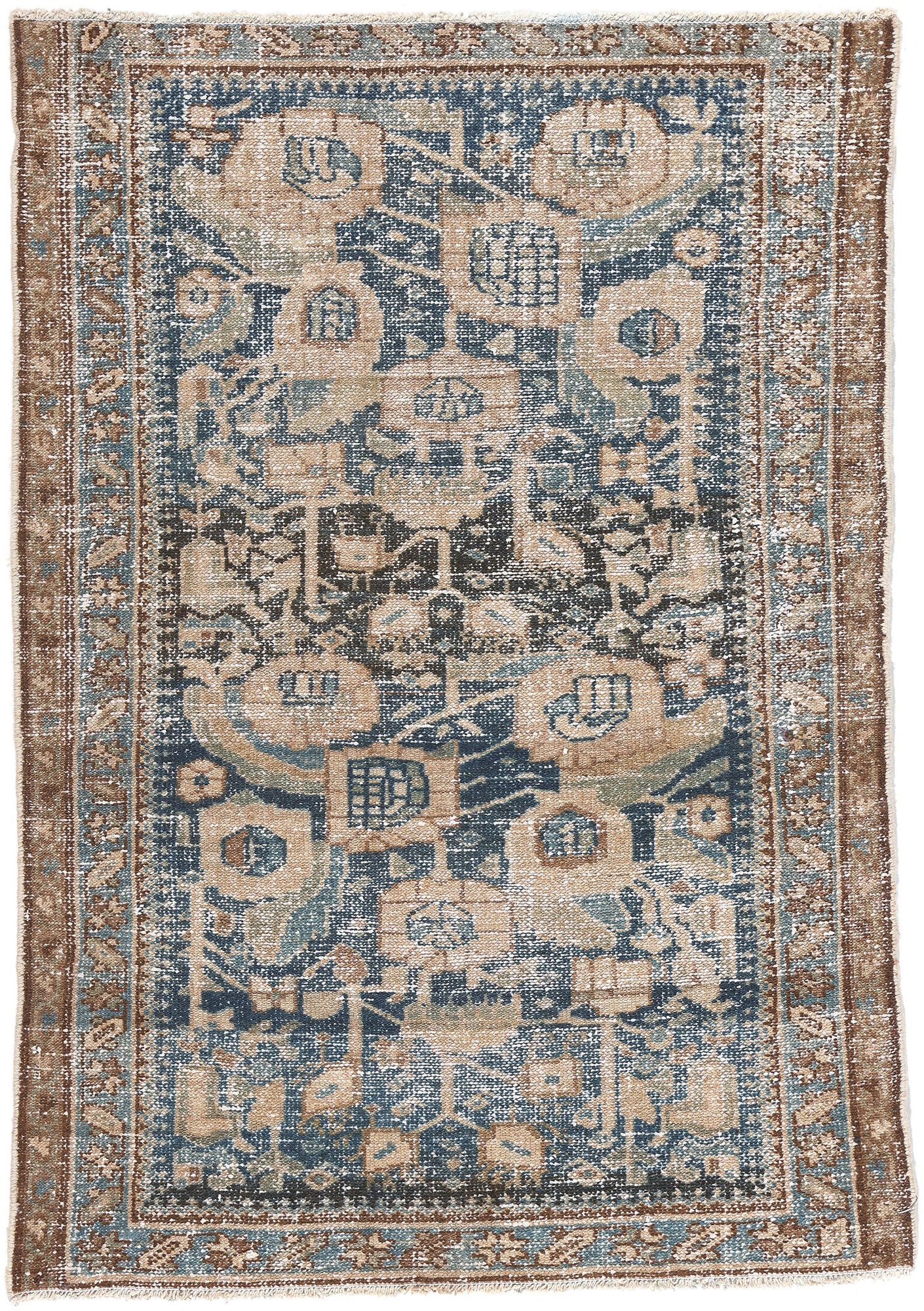 3 x 5 Antique-Worn Persian Hamadan Rug 61276