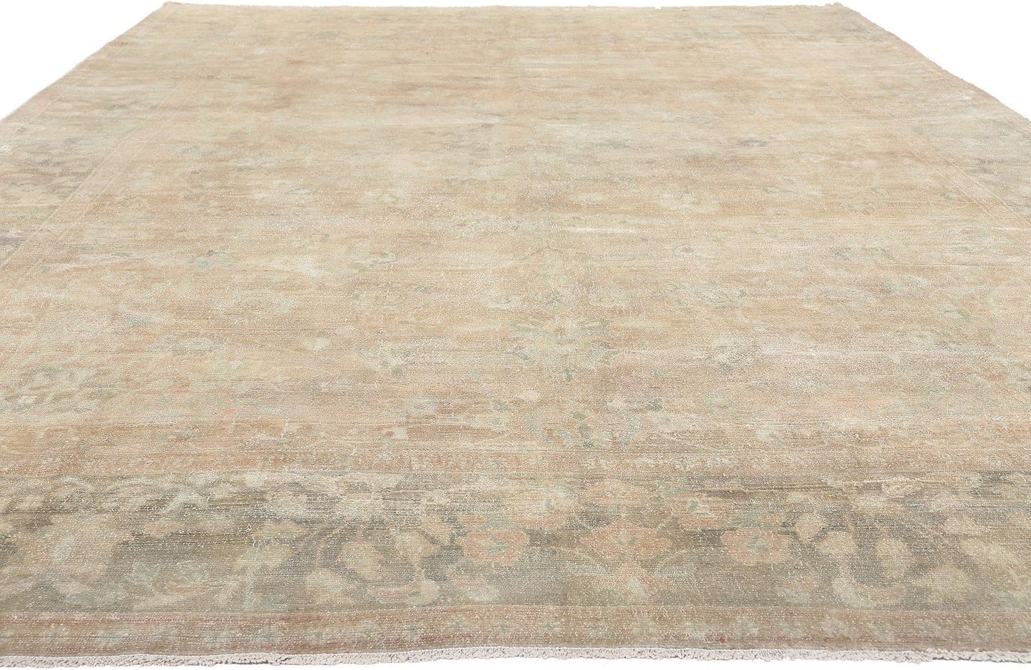 8 x 15 Antique-Worn Persian Tabriz Rug 61273