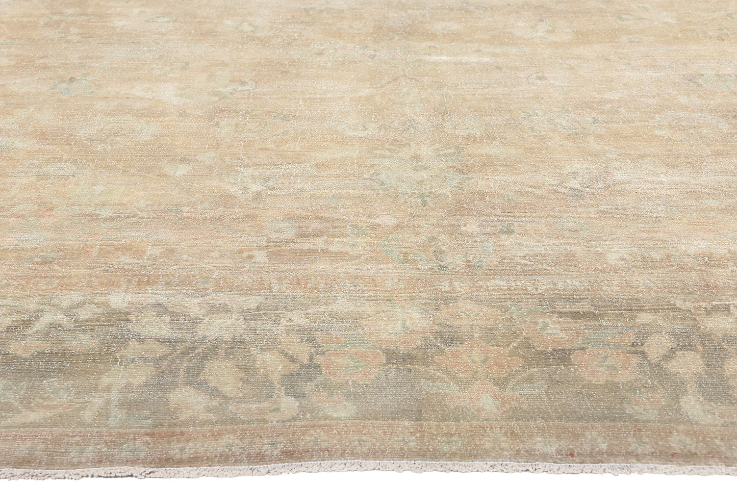 8 x 15 Antique-Worn Persian Tabriz Rug 61273