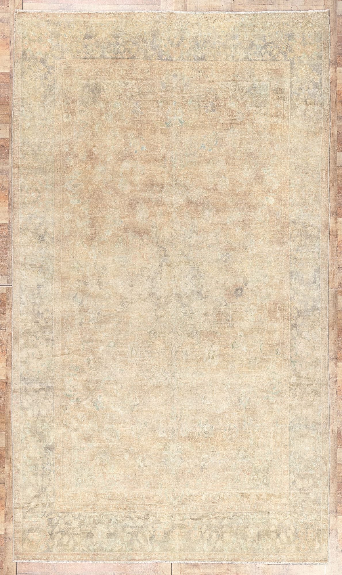 8 x 15 Antique-Worn Persian Tabriz Rug 61273