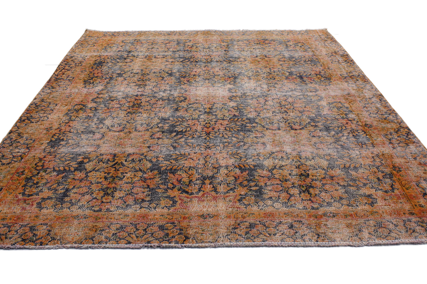 7 x 10 Vintage Persian Kerman Rug 80304