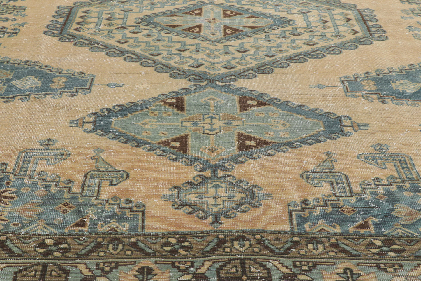 7 x 11 Vintage-Worn Persian Viss Rug 61019