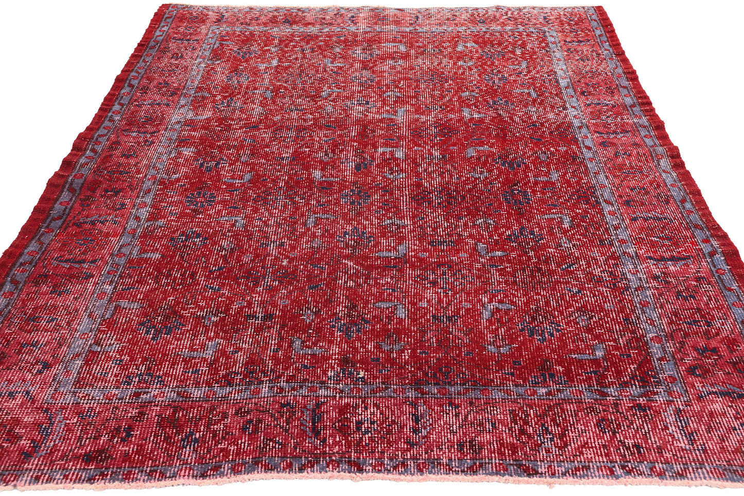 4 x 7 Vintage Red Turkish Sivas Rug 52012