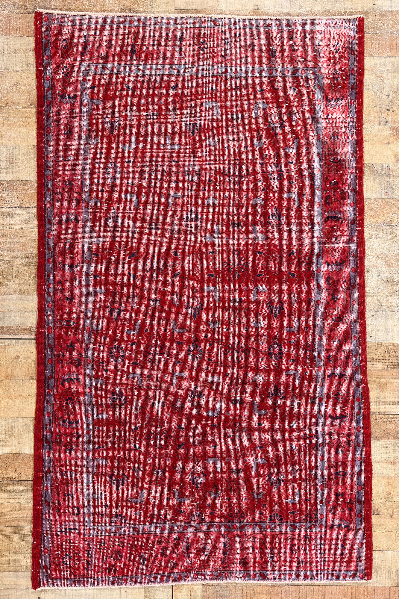 4 x 7 Vintage Red Turkish Sivas Rug 52012
