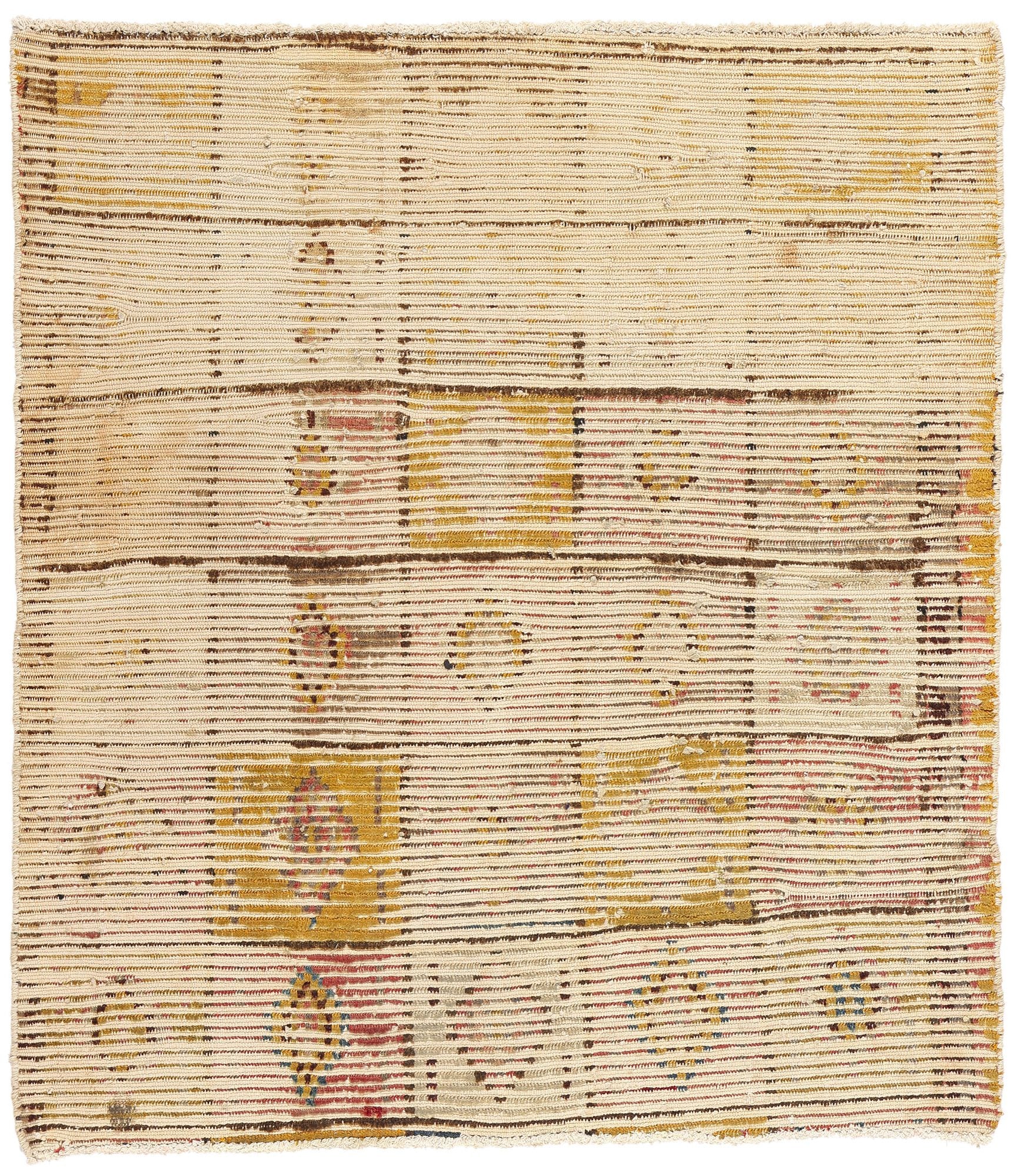 4 x 4 Vintage Square Persian Lori Rug 78876