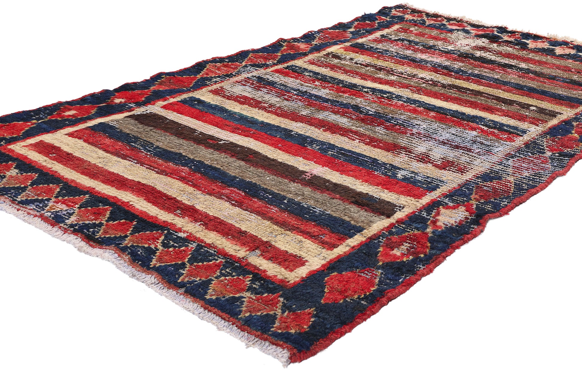 4 x 6 Vintage Persian Lori Striped Rug 78875
