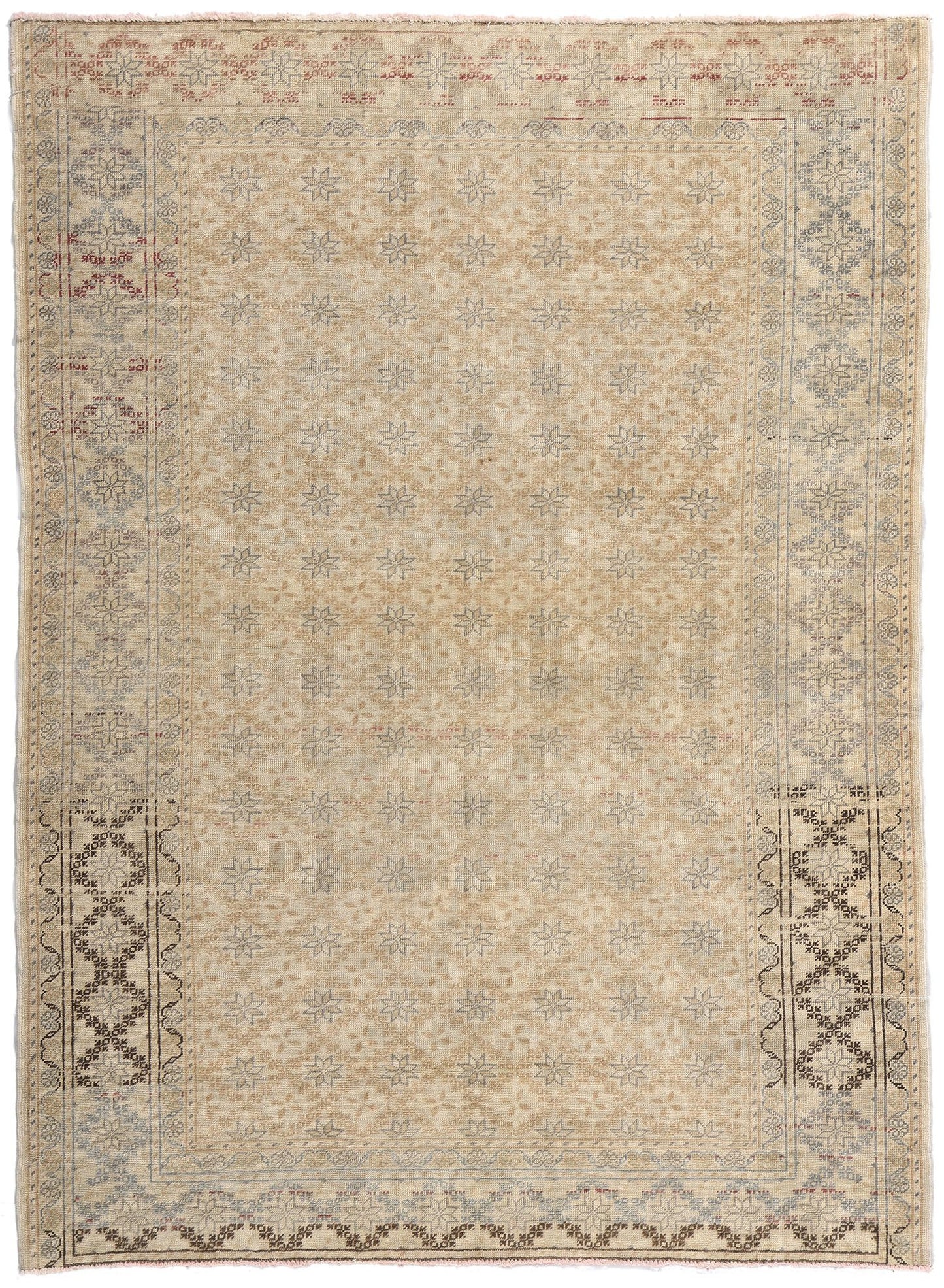 4 x 5 Vintage Turkish Sivas Rug 53938