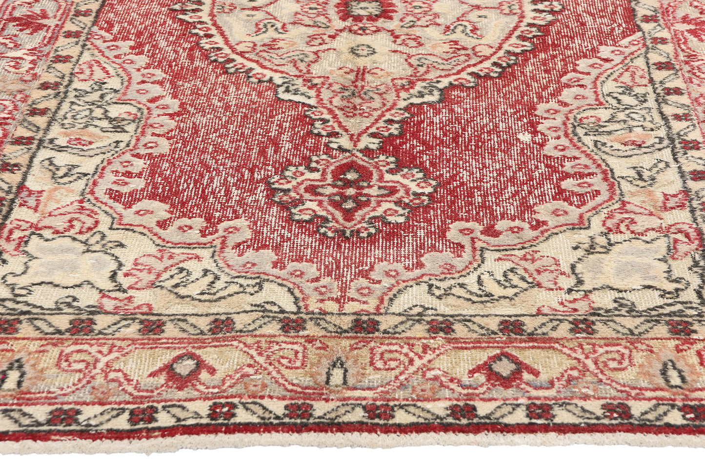4 x 7 Vintage Red Turkish Sivas Rug 51941