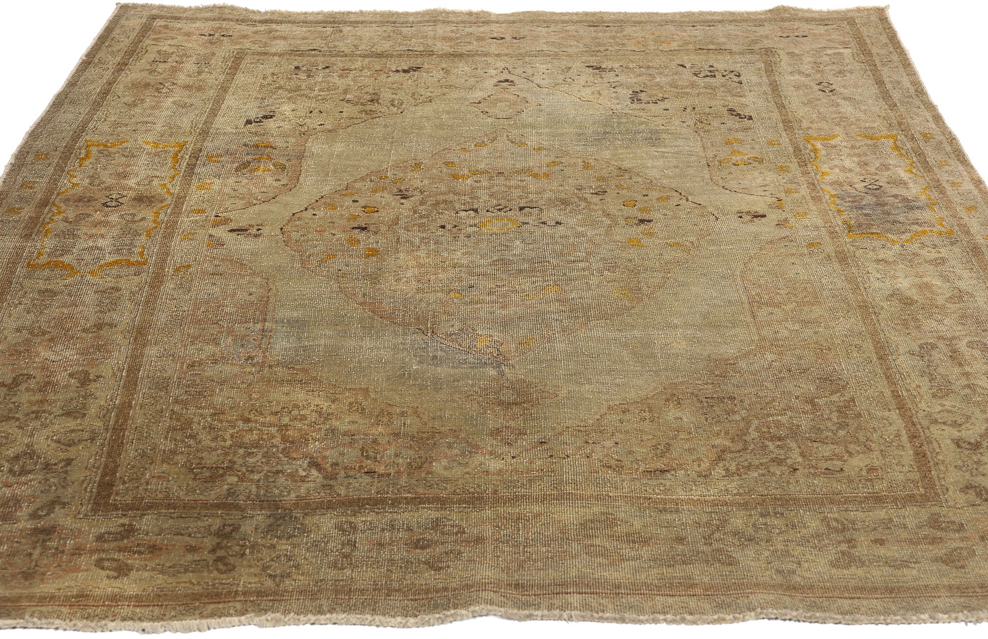 4 x 5 Vintage Persian Tabriz Rug 78785