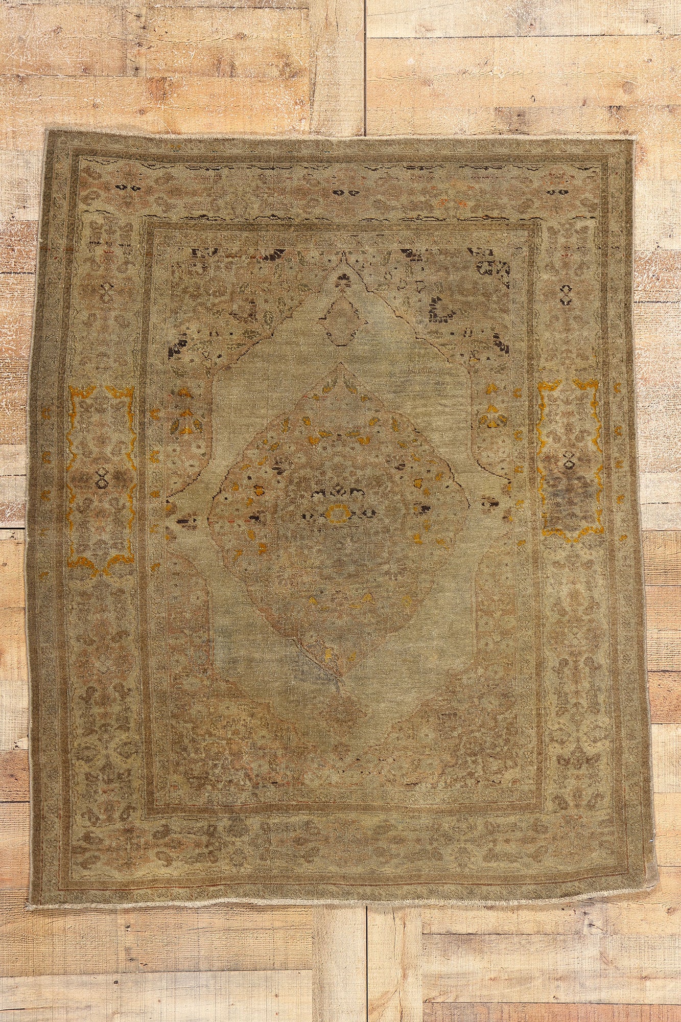 4 x 5 Vintage Persian Tabriz Rug 78785