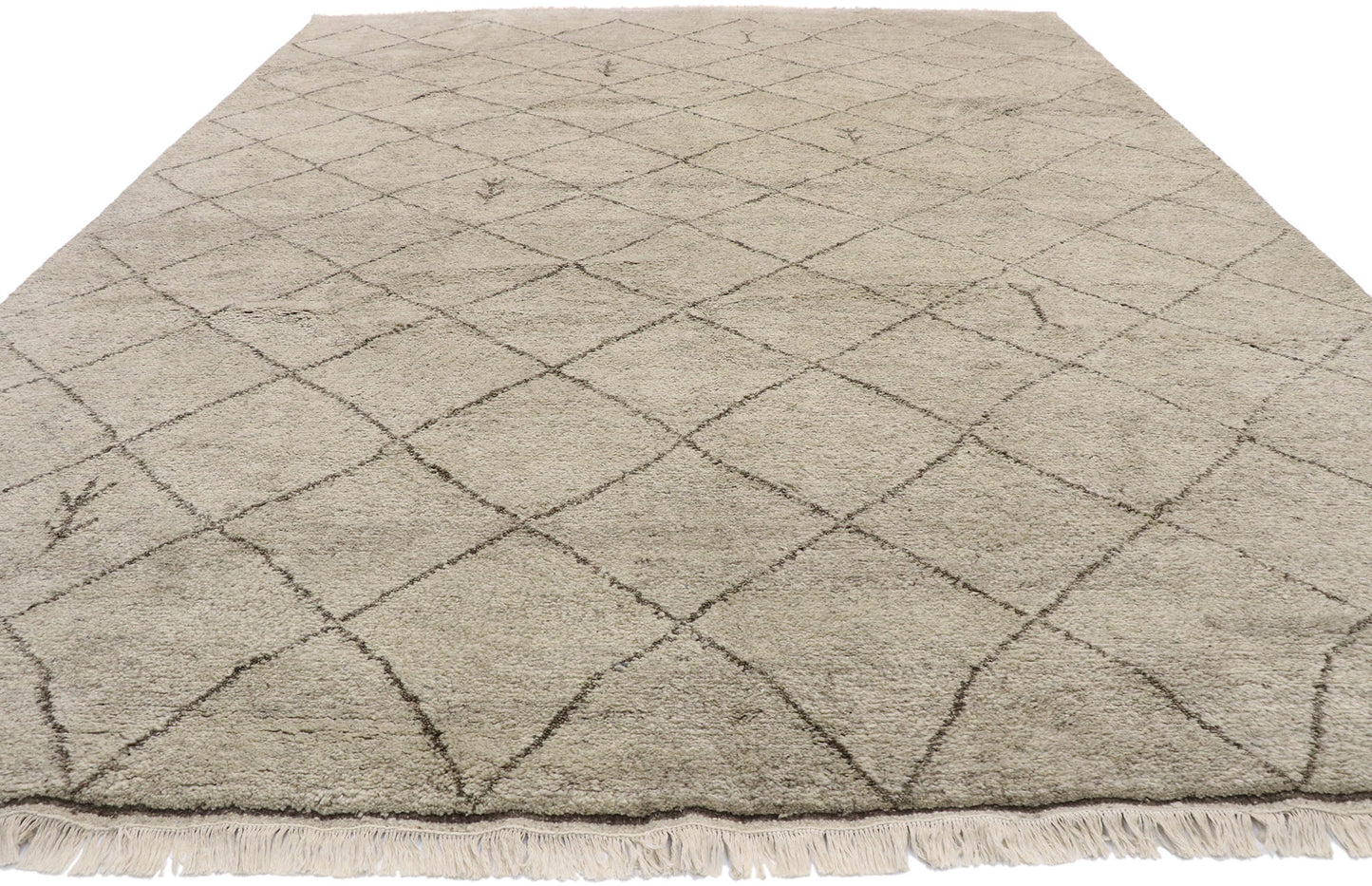 9 x 12 Modern Tribal Gray Moroccan Rug 30592