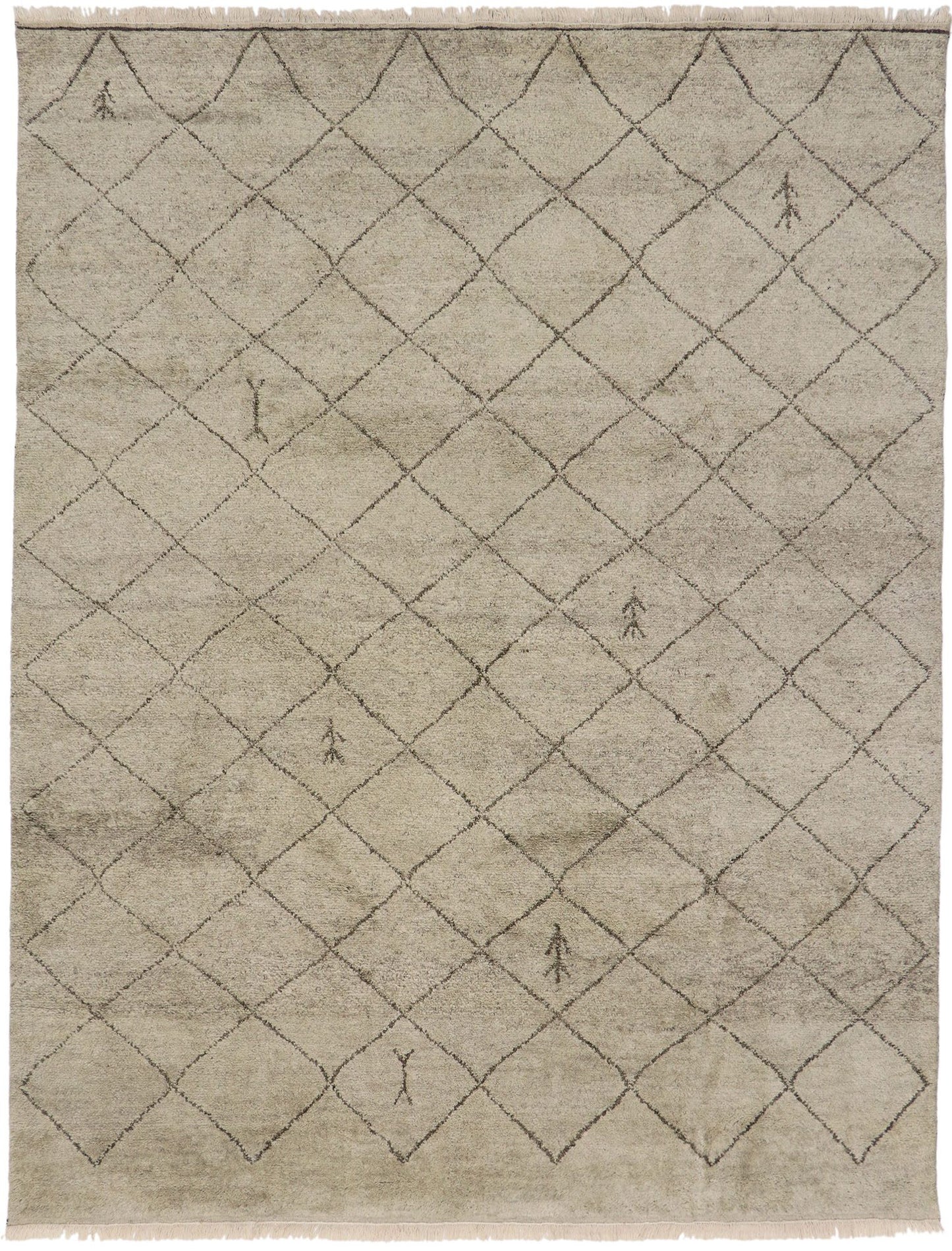 9 x 12 Modern Tribal Gray Moroccan Rug 30592