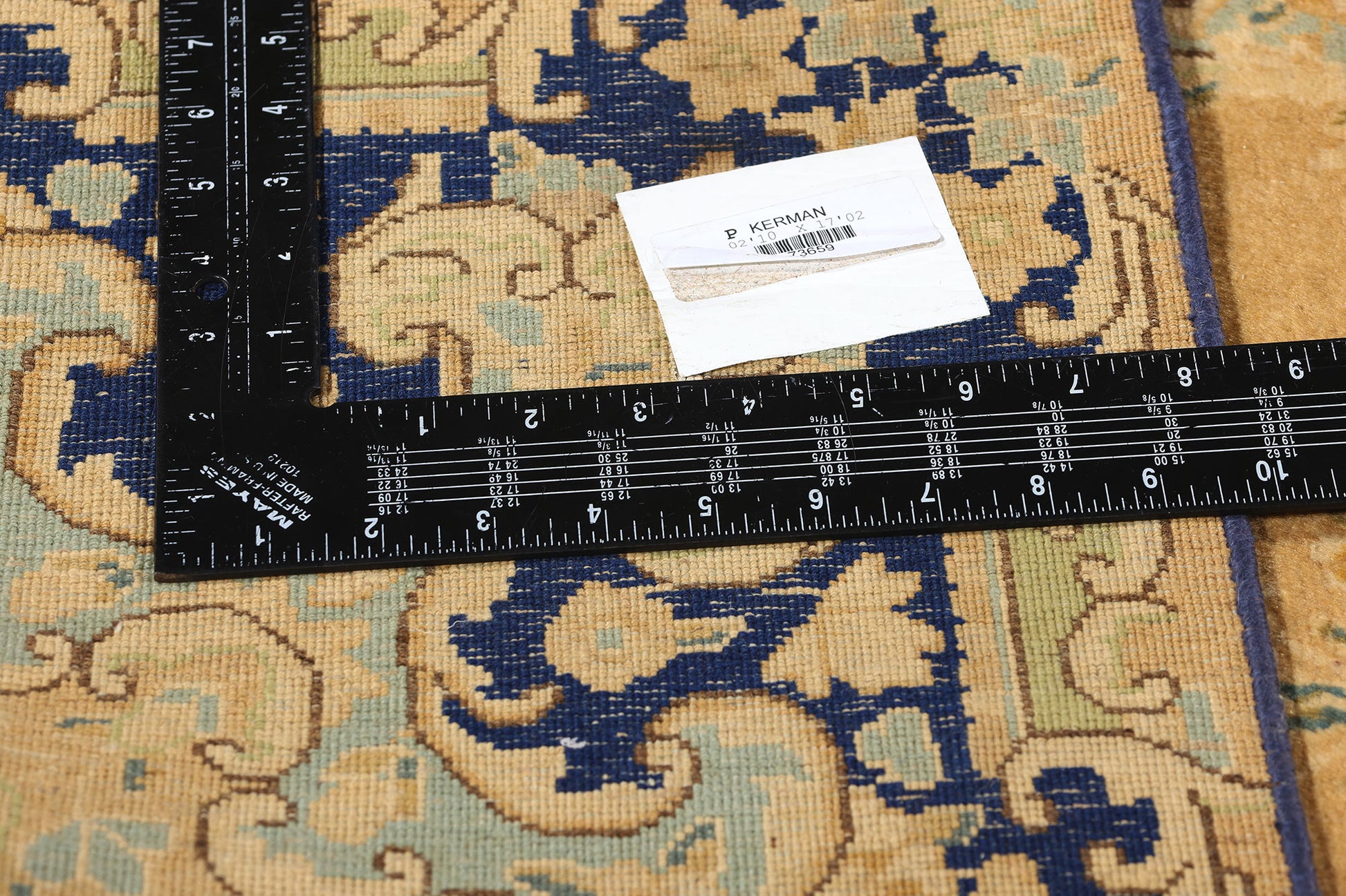 3 x 17 Vintage Persian Kerman Rug 73659