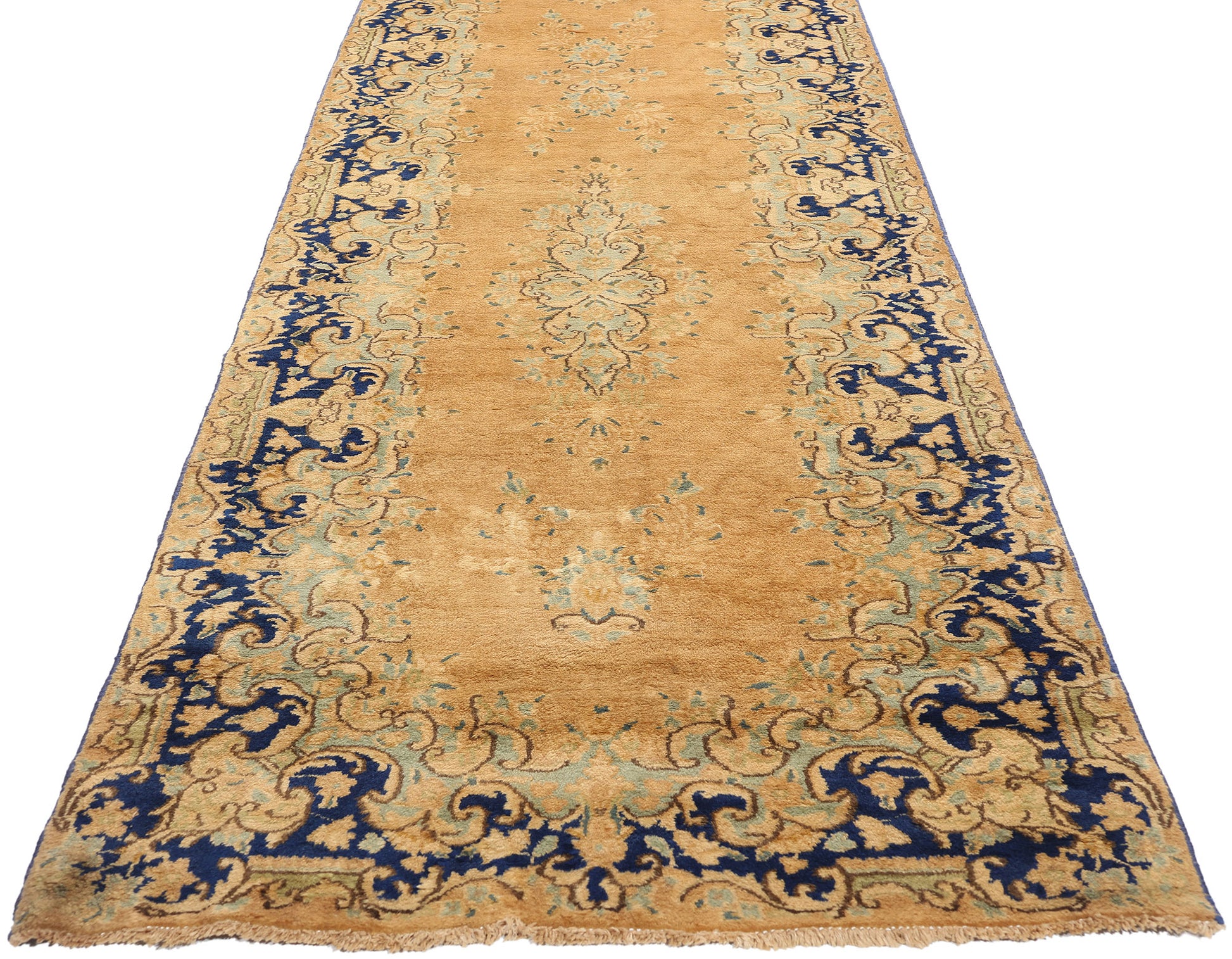 3 x 17 Vintage Persian Kerman Rug 73659