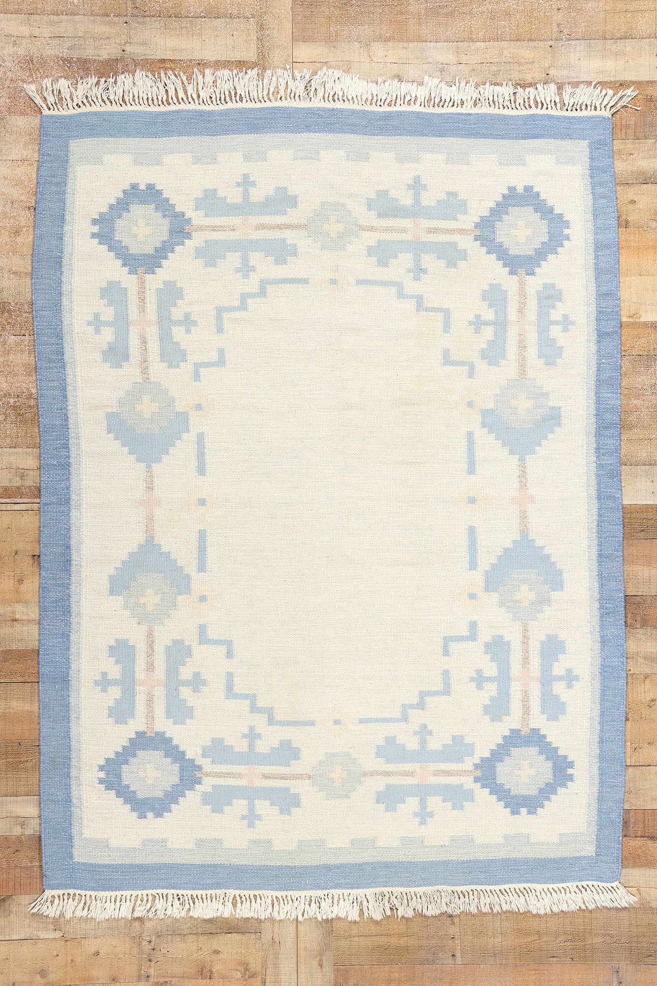 5 x 7 Gitt Grannsjo-Carlsson Vintage Swedish Rollakan Rug 78832